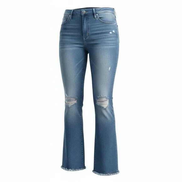 DL1961 Bridget Boot Crop Jeans in light wash denim (Size 33) - Picture 1 of 5